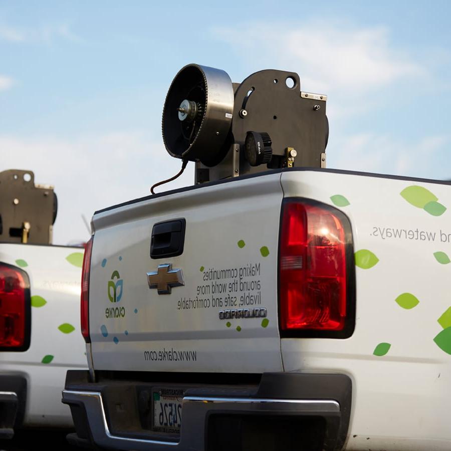 ProMist mosquito control product mounted on a truck bed